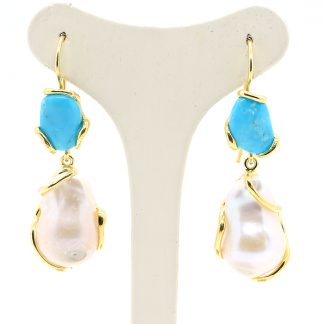 Orecchini In Turchese e perle
