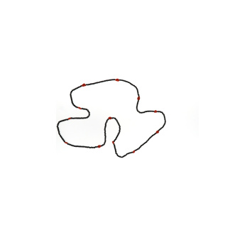 Collana spinello e pietre di coralli piccoli