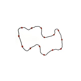 Collana spinello e pietre di coralli grandi