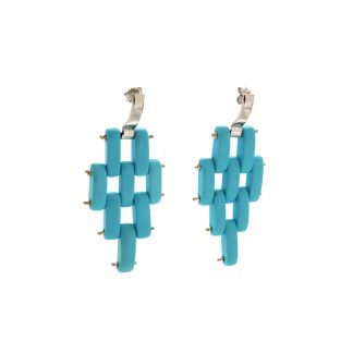 Orecchini modello Cartier in pasta di turchese