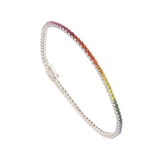 bracciale tennis arcobaleno